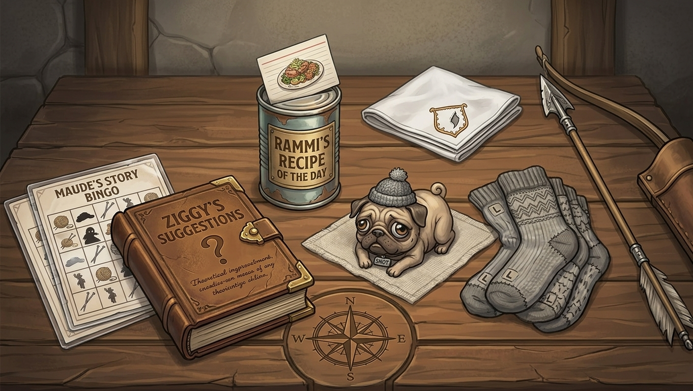Table Top of Adventure Items