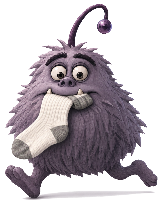 Toshi the sock thief